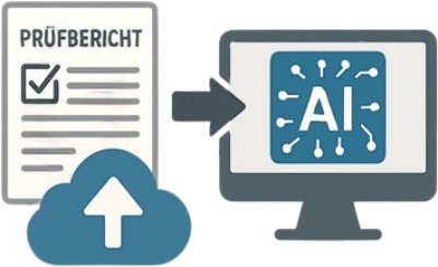 Icon eines KI-Uploaders